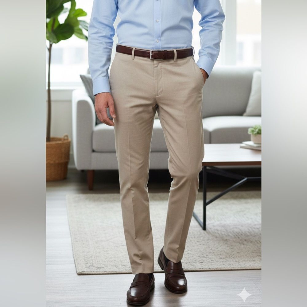 Take 50% OFF- Perry Ellis Blue Tailored Fit Pants, Size-34X32